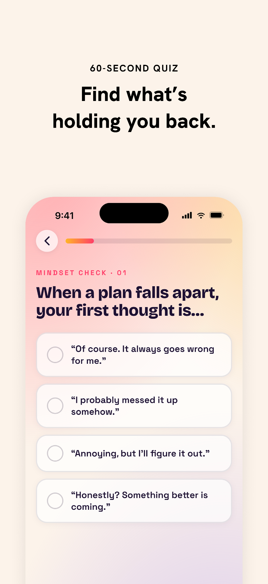 60-second mindset quiz